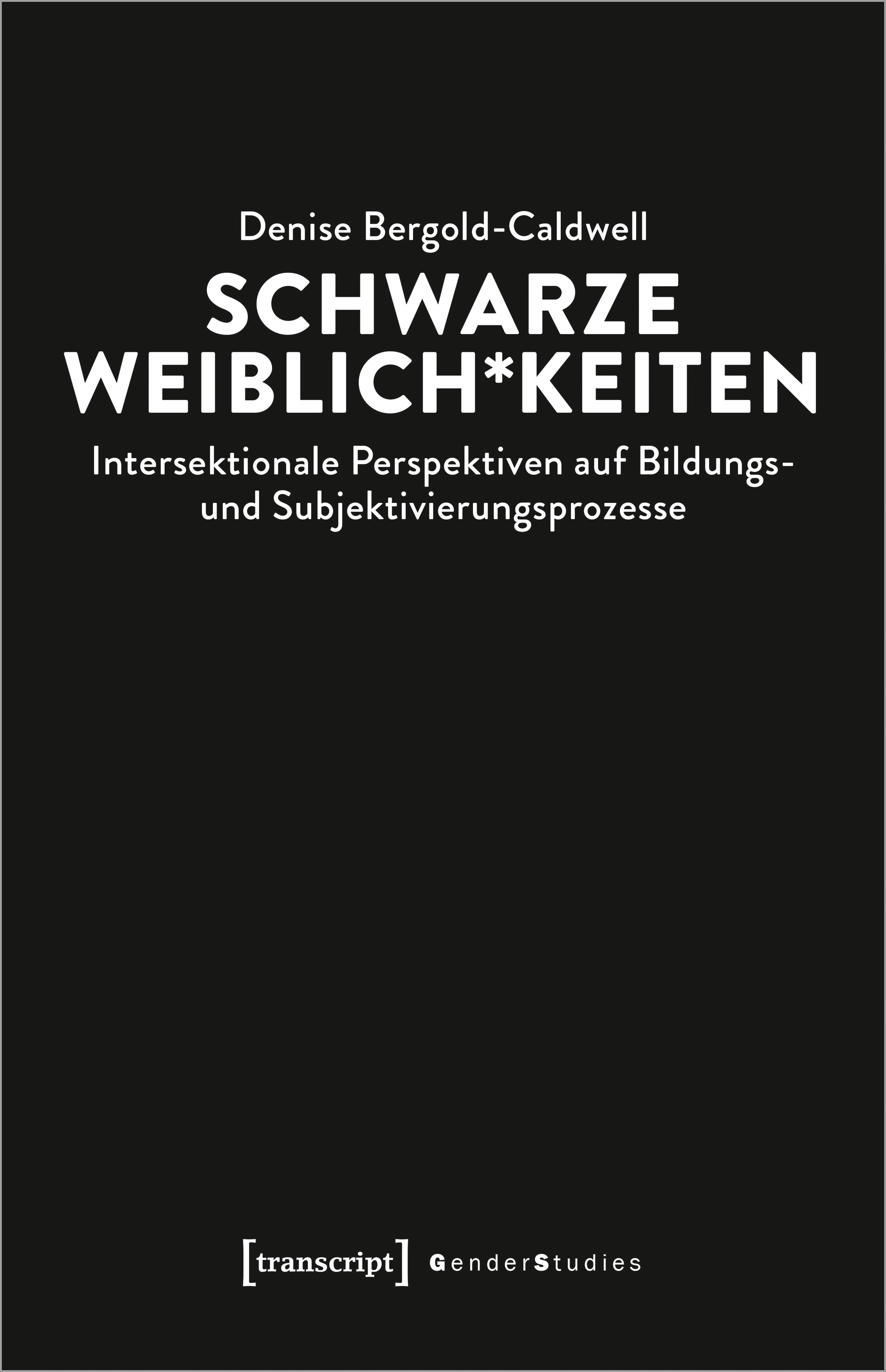 Schwarzes Buchcover mit weißer Schrift